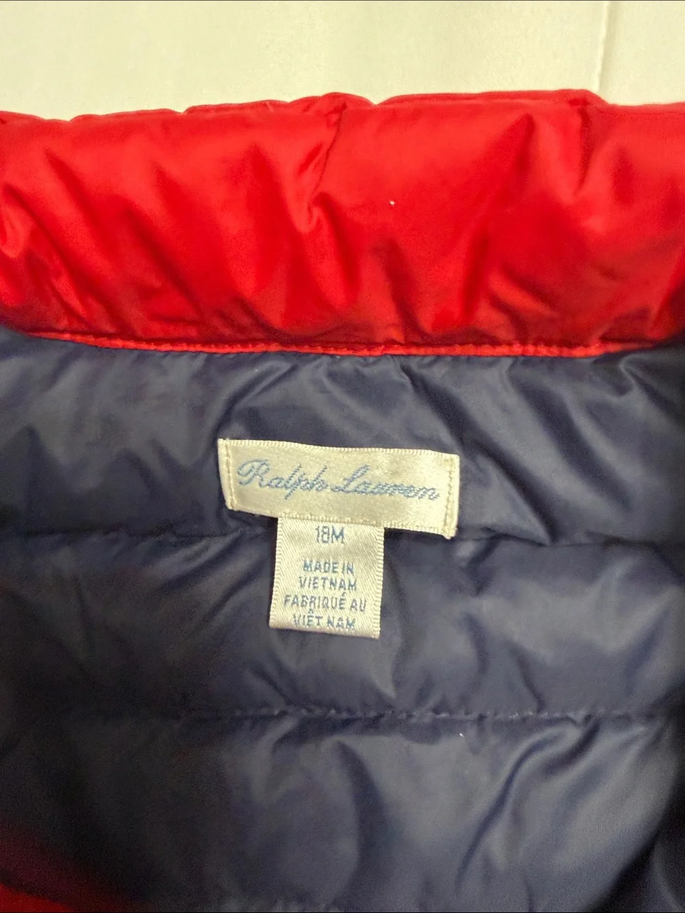 Ralph Lauren Red Quilted Puffer Jacket